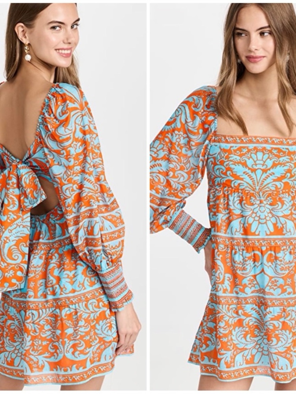 Alice + Olivia Rowen Tiered Square Neck Babydoll Mini Dress | Size XS